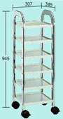 引出し付5段ワゴン（間口307?タイプ）／M227MWH-Sシリーズ